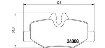 Фото : P 50 051 | Колодка гальм. диск. MB VIANO (W639), VITO (W639) задн. (вир-во BREMBO)