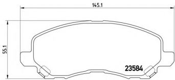 Фото : P 54 030 | Колодка гальм. диск. MITSUBISHI GALANT VI (EA_), LANCER передн. (вир-во BREMBO)