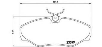 Фото : P 56 061 | Колодка гальм. диск. OPEL VIVARO 01-, RENAULT TRAFIC 01- передн. (вир-во BREMBO)