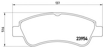 Фото : P 61 066 | Колодка гальм. диск. CITROEN C3, C4, DS3 PEUGEOT 206, 207 передн. (вир-во BREMBO)