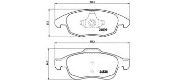 Фото : P 61 083 | Колодка гальм. диск. CITROEN C4 передн. (вир-во BREMBO)