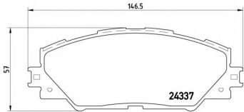 Фото : P 83 071 | Колодка гальм. диск. TOYOTA RAV 4 передн. (вир-во BREMBO)