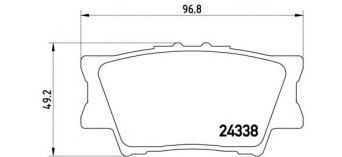 Фото : P 83 089 | Колодка гальм. диск. TOYOTA CAMRY, RAV 4 задн. (вир-во BREMBO)