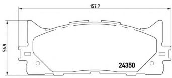 Фото : P 83 117 | Колодка гальм. диск. TOYOTA CAMRY передн. (вир-во BREMBO)