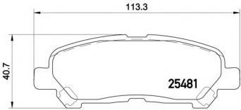 Фото : P 83 138 | Колодка гальм. диск. TOYOTA HIGHLANDER задн. (вир-во BREMBO)