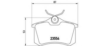 Фото : P 85 020 | Колодка гальм. диск. PEUGEOT 308, SEAT IBIZA V, VW CADDY задн. (вир-во BREMBO)