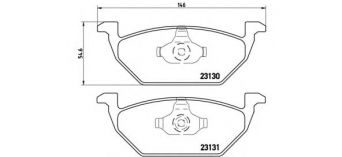 Фото : P 85 041 | Колодка гальм. диск. AUDI A3, SEAT CORDOBA, SKODA, VW передн. (вир-во BREMBO)