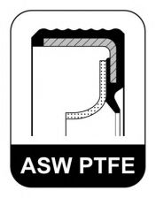 Фото : 004.450 | Сальник PSA 61X75X8 / ASW RD PTFE/ACM (вир-во Elring)