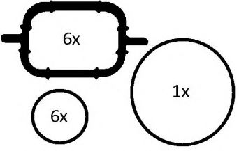 Фото : 228.690 | Комплект прокладок, впускний колектор BMW M57D25/M57D30 (вир-во Elring)