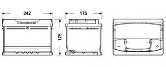 Фото : EA612 | Акумулятор 61Ah-12v Exide PREMIUM (242х175х175), R, EN600