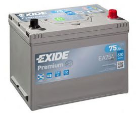Фото : EA754 | Аккумулятор   75Ah-12v Exide PREMIUM(272х170х225),R,EN630,Азия