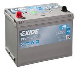 Фото : EA755 | Аккумулятор   75Ah-12v Exide PREMIUM(272х170х225),L,EN630,Азия