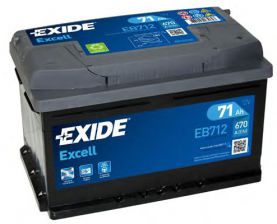 Фото : EB712 | Аккумулятор   71Ah-12v Exide EXCELL(278х175х175),R,EN670