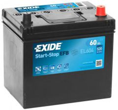 Фото : EL604 | Акумулятор 60Ah-12v Exide START-STOP EFB (230х173х222), R, EN520 Азія