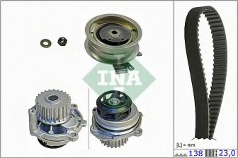 Фото : 530 0171 31 | Водяний насос + комплект зубчастого ременя SKODA OCTAVIA (1Z3), 02/04 - 06/13 1.6 (Вир-во INA)