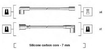 Фото : 941125070664 | Комплект проводов зажигания (пр-во Magneti Marelli кор.код. MSK664)