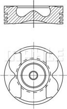 Фото : 022 26 01 | Поршень з кільцями RENAULT/OPEL 89,50 G9U 2.5dCi 16V Euro 3 2000- (вир-во MAHLE)