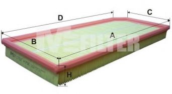 Фото : K750 | Фільтр повітряний AUDI A3; SEAT Altea, Leon II; SKODA Octavia II; VW (вир-во M-filter)