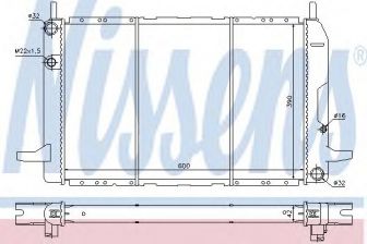 Фото : 62213 | Радіатор охолодження FORD Scorpio (GAE, GGE) (вир-во Nissens)