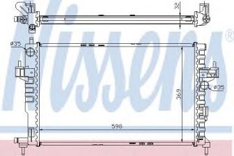 Фото : 63009A | Радіатор охолодження OPEL COMBO (00-) 1.7 DTi (вир-во Nissens)