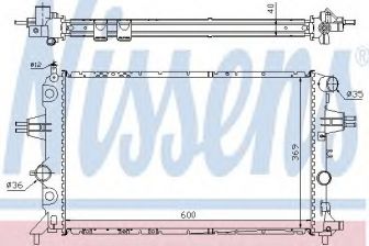 Фото : 63249A | Радіатор охолодження OPEL ASTRA G (98-) 1.7 TD (вир-во Nissens)