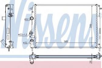 Фото : 63896A | Радиатор  RENAULT Megane (пр-во Nissens)