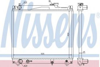 Фото : 64159 | Радіатор охолодження SUZUKI GRAND VITARA (вир-во Nissens)
