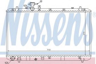 Фото : 64197 | Радіатор охолодження SUZUKI SX4 (EY, GY) (06-) 1.6i MT(вир-во Nissens)