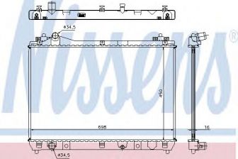 Фото : 64200 | Радіатор охолодження SUZUKI GRAND VITARA 2,0; 2,4 MT (вир-во Nissens)