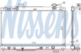 Фото : 646808 | Радіатор охолодження TOYOTA Camry VI (V40) 2.4 i (вир-во Nissens)