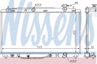 Фото : 646812 | Радіатор охолодження TOYOTA CAMRY (XV4) (07-) 3.5 i V6 (вир-во Nissens)