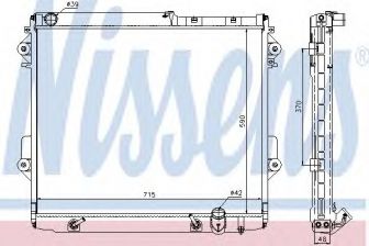 Фото : 646826 | Радіатор охолодження TOYOTA LAND CRUISER J200 (08-) 4.5 TD (1-й сорт) (вир-во Nissens)