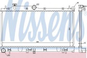 Фото : 67723 | Радіатор охолодження SUBARU FORESTER, IMPREZA (вир-во Nissens)