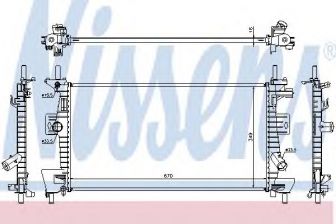 Фото : 69237 | Радіатор охолодження FORD C-MAX/FOCUS (вир-во Nissens)