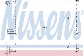 Фото : 72004 | Радіатор обігрівача MERCEDES 209 D-410 D (77-) (вир-во Nissens)