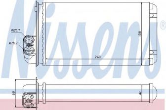 Фото : 73255 | Радіатор обігрівача RENAULT SCENIC I (96-) (вир-во Nissens)