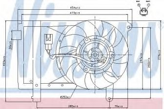 Фото : 85062 | Вентилятор радіатора CHEVROLET AVEO 1.5 (вир-во Nissens)