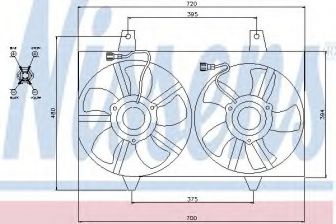 Фото : 85280 | Вентилятор радіатора NISSAN MAXIMA QX (A33) (00-) (вир-во Nissens)