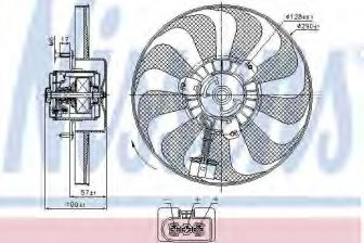 Фото : 85684 | Вентилятор радіатора Audi; Seat; Skoda; VW (вир-во Nissens)