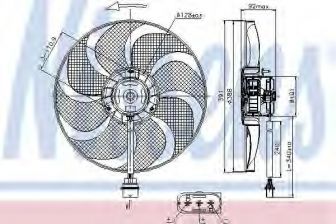 Фото : 85690 | Вентилятор радіатора AUDI, SKODA, VW (вир-во Nissens)