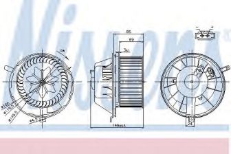 Фото : 87034 | Вентилятор салону AUDI, VW (вир-во Nissens)