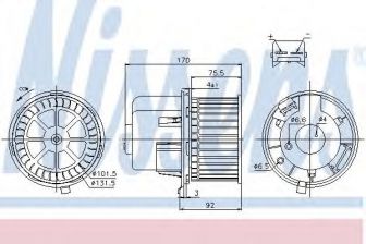 Фото : 87061 | Вентилятор салону FORD TRANSIT (вир-во Nissens)