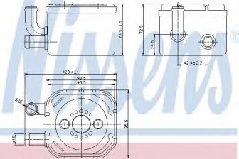Фото : 90654 | Радіатор масляний AUDI, VW (вир-во Nissens)