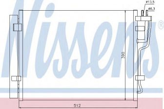 Фото : 940007 | Радіатор кондиціонера HYUNDAI, KIA (вир-во Nissens)