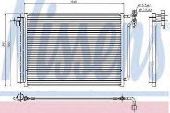 Фото : 94605 | Радіатор кондиціонера BMW X5 E53 (00-) (вир-во Nissens)