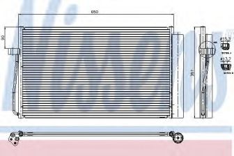 Фото : 94747 | Радіатор кондиціонера BMW 5 E60-E61/BMW7 E65-E66-E67-E68 (вир-во Nissens)