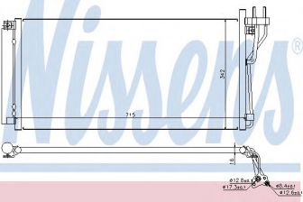 Фото : 94804 | Конденсор кондиціонера GRANDEUR/XG/MAGENTIS 05- (вир-во Nissens)