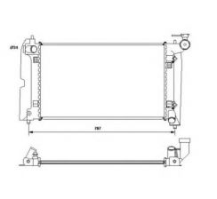 Фото : 53396 | Радіатор охолодження двигуна TOYOTA Avensis 03- (вир-во NRF)