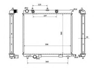 Фото : 53863 | Радіатор охолодження двигуна CITROEN C2 03- (вир-во NRF)