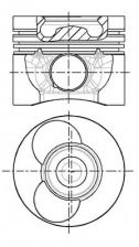 Фото : 87-743107-00 | Поршень з кільцями MB MB 89.50 2.9TDI OM602DE29LA 94- (вир-во Nural)